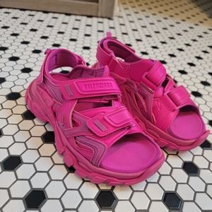 Balenciaga pink track sandals